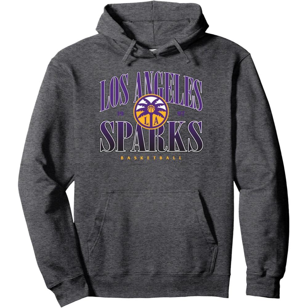 imageWNBA Los Angeles Sparks Courtside Pullover HoodieDark Heather Grey