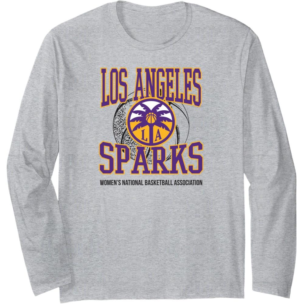 imageWNBA Los Angeles Sparks Home Court Long Sleeve TShirtHeather Grey