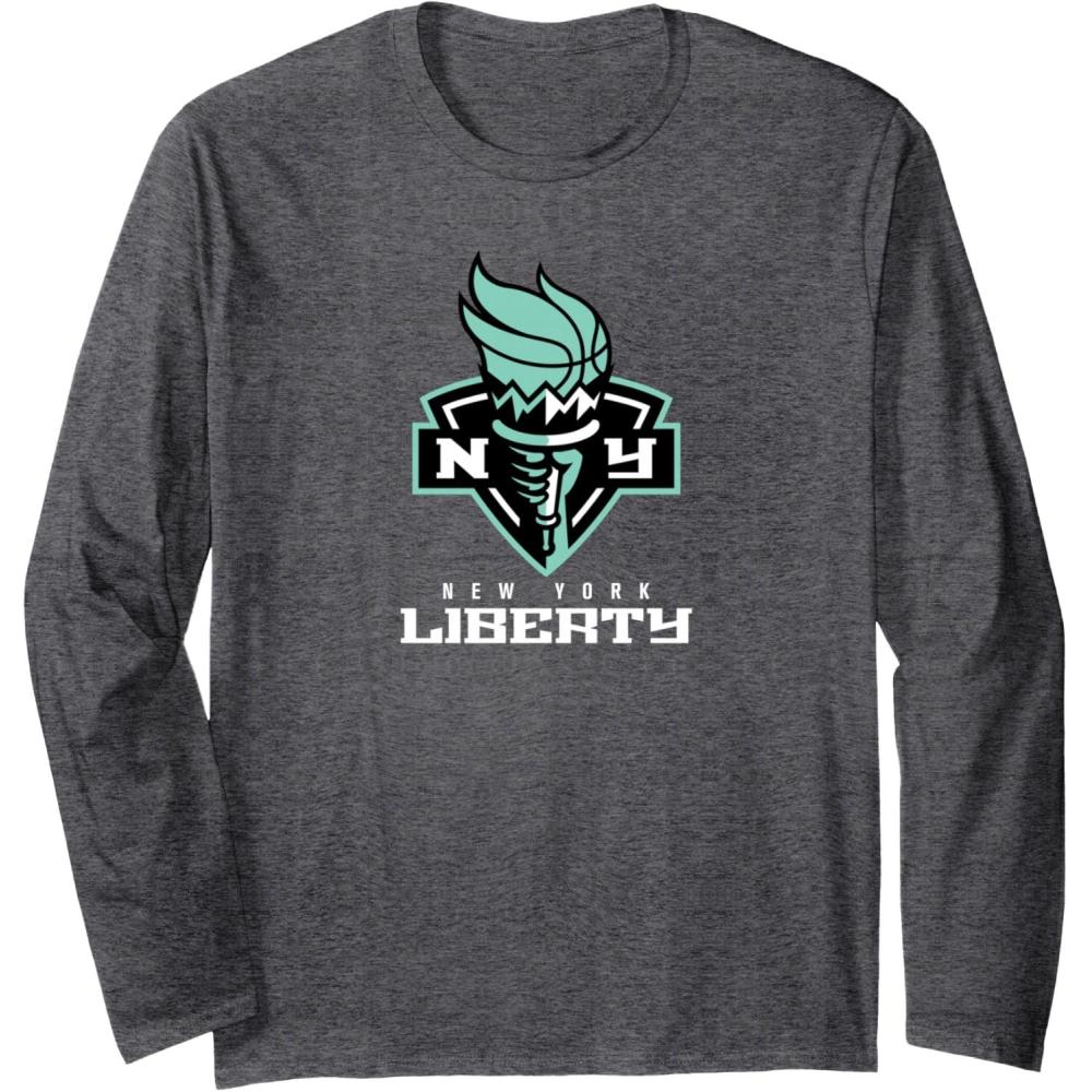 imageWNBA New York Liberty Fan Base Long Sleeve TShirtDark Heather Grey