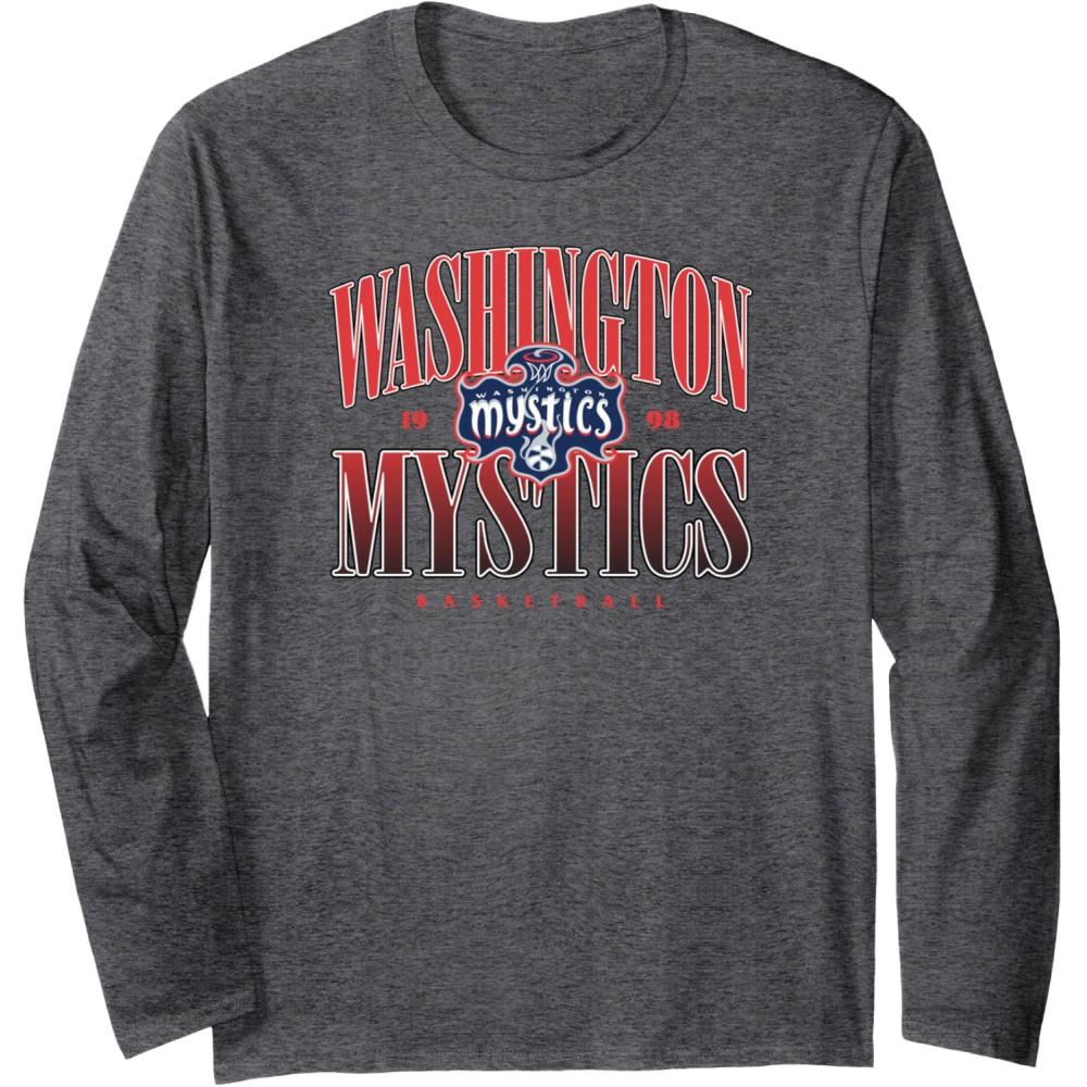 imageWNBA Washington MysticsCourtside Long Sleeve TShirtDark Heather Grey