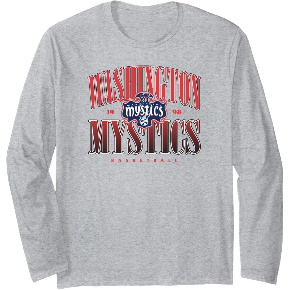 imageWNBA Washington MysticsCourtside Long Sleeve TShirtHeather Grey