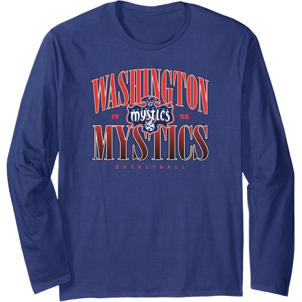 imageWNBA Washington MysticsCourtside Long Sleeve TShirtNavy Blue