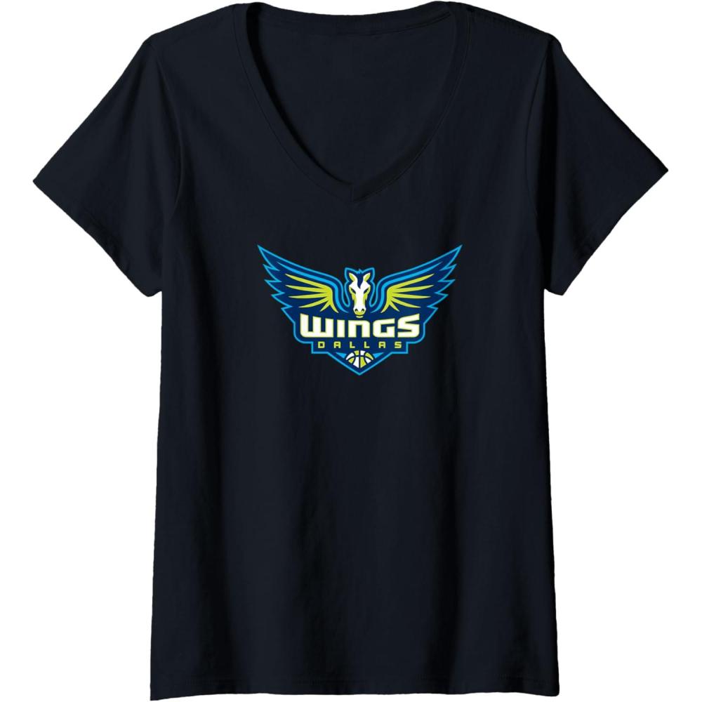 imageWomens WNBA Dallas Wings Fan Base VNeck TShirtBlack