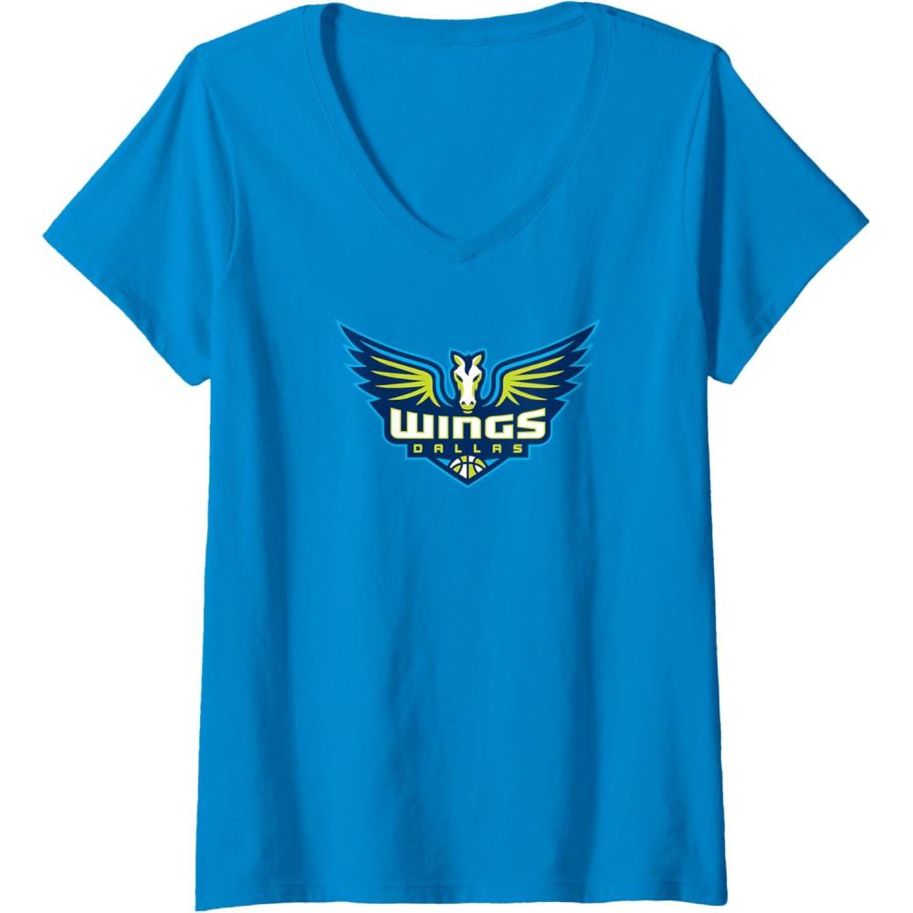 imageWomens WNBA Dallas Wings Fan Base VNeck TShirtSapphire Blue