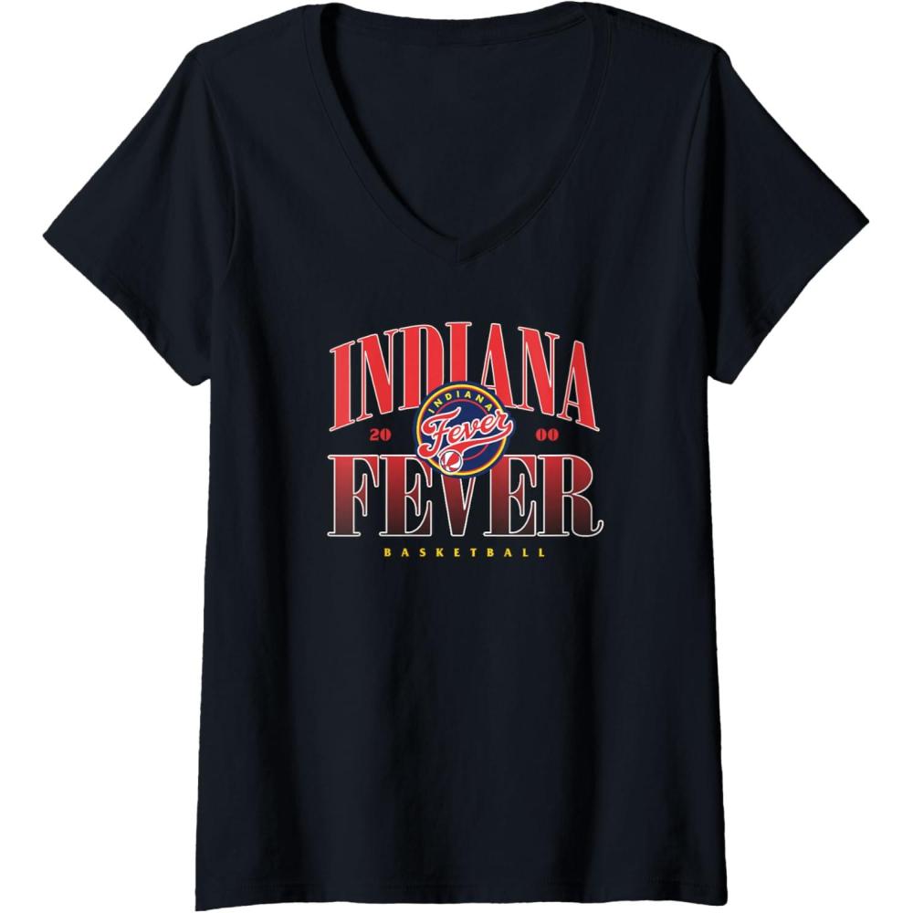 imageWomens WNBA Indiana Fever Courtside VNeck TShirtBlack