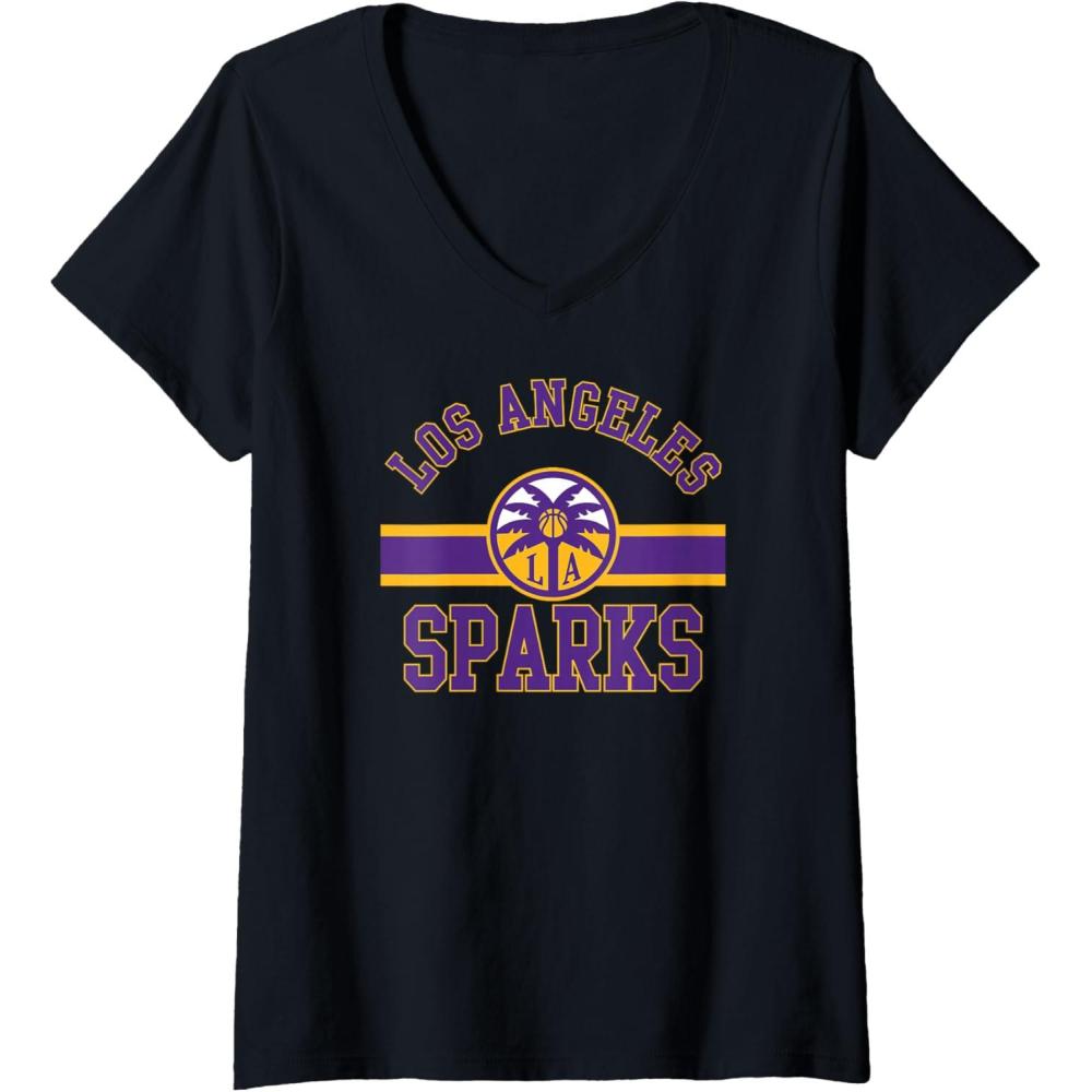 imageWomens WNBA Los Angeles Sparks Downtown VNeck TShirtBlack