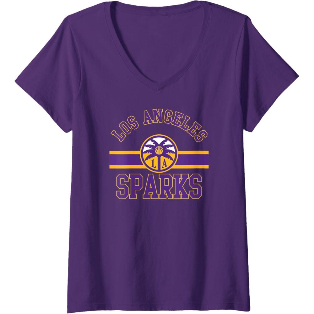 imageWomens WNBA Los Angeles Sparks Downtown VNeck TShirtPurple