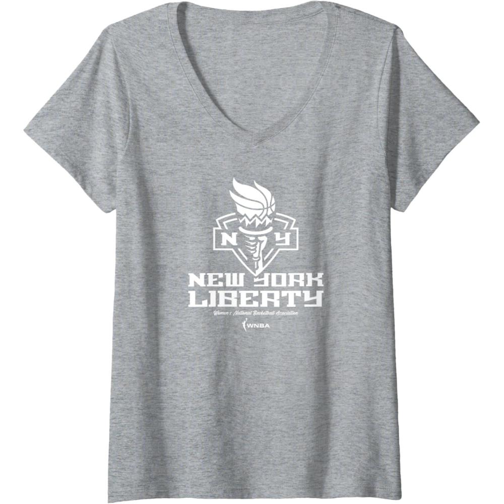 imageWomens WNBA New York Liberty Carry the Torch VNeck TShirtHeather Grey