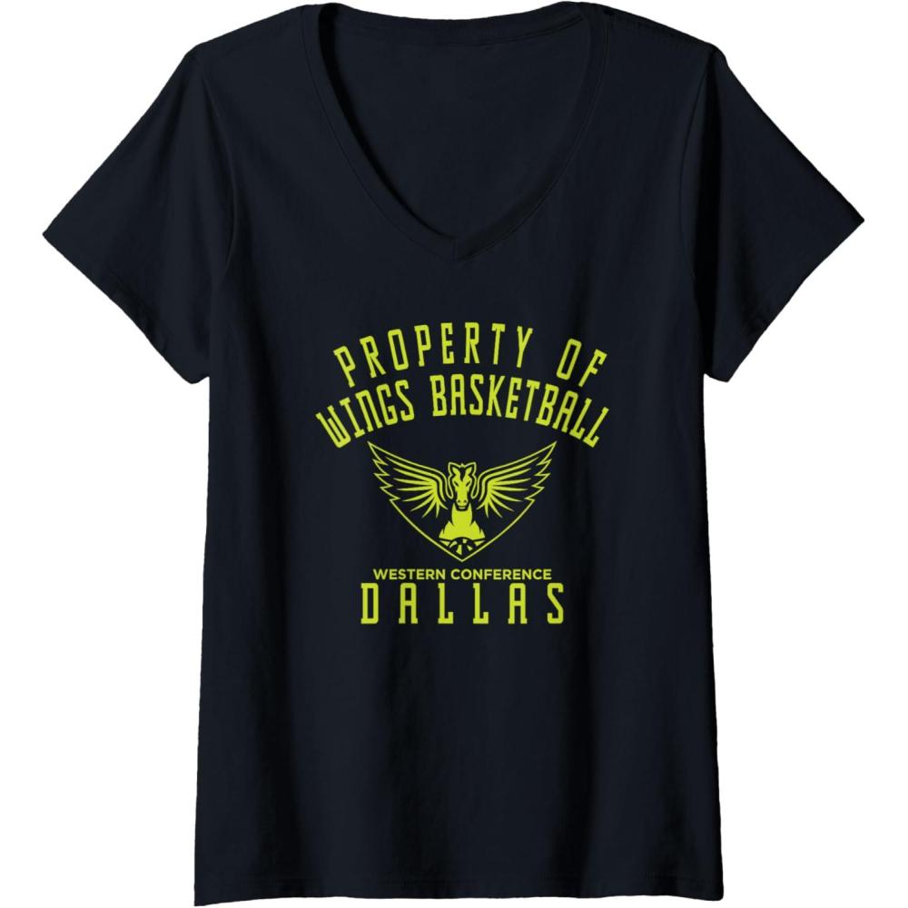 imageWomens WNBA Property Of Dallas Wings Licensed VNeck TShirtBlack