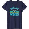 Dallas Wings WNBA Downtown T-Shirt – Black, Small, Classic Fit, Short Sleeve, Crew Neck, Unisex-Youth, Cotton Blend, Sports Fans, Adults(Navy Blue)