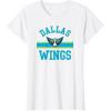 Dallas Wings WNBA Downtown T-Shirt – Black, Small, Classic Fit, Short Sleeve, Crew Neck, Unisex-Youth, Cotton Blend, Sports Fans, Adults(White)