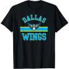 Dallas Wings WNBA Downtown T-Shirt – Black, Small, Classic Fit, Short Sleeve, Crew Neck, Unisex-Youth, Cotton Blend, Sports Fans, Adults(Black)