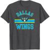 Dallas Wings WNBA Downtown T-Shirt – Black, Small, Classic Fit, Short Sleeve, Crew Neck, Unisex-Youth, Cotton Blend, Sports Fans, Adults(Dark Heather Grey)