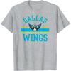 Dallas Wings WNBA Downtown T-Shirt – Black, Small, Classic Fit, Short Sleeve, Crew Neck, Unisex-Youth, Cotton Blend, Sports Fans, Adults(Heather Grey)