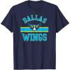 Dallas Wings WNBA Downtown T-Shirt – Black, Small, Classic Fit, Short Sleeve, Crew Neck, Unisex-Youth, Cotton Blend, Sports Fans, Adults(Navy Blue)