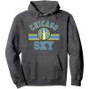 WNBA Chicago Sky Downtown Pullover Hoodie(Dark Heather Grey)