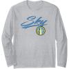 WNBA Chicago Sky Officially Licensed Long Sleeve T-Shirt(Heather Grey)
