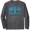 WNBA Dallas Wings Courtside Long Sleeve T-Shirt(Dark Heather Grey)