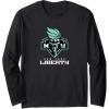 WNBA New York Liberty Fan Base Long Sleeve T-Shirt(Black)