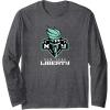 WNBA New York Liberty Fan Base Long Sleeve T-Shirt(Dark Heather Grey)