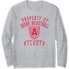 WNBA Property Of Atlanta Dream Licensed Long Sleeve T-Shirt(Heather Grey)