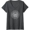 Womens WNBA Around the World V-Neck T-Shirt(Dark Heather Grey)
