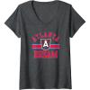 Womens WNBA Atlanta Dream Downtown V-Neck T-Shirt(Dark Heather Grey)