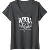 Womens WNBA Boxed Out V-Neck T-Shirt(Dark Heather Grey)