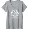 Womens WNBA Boxed Out V-Neck T-Shirt(Heather Grey)