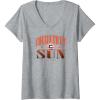 Womens WNBA Connecticut Sun Courtside V-Neck T-Shirt(Heather Grey)