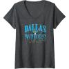 Womens WNBA Dallas Wings Courtside V-Neck T-Shirt(Dark Heather Grey)