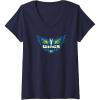 Womens WNBA Dallas Wings Fan Base V-Neck T-Shirt(Navy Blue)