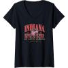 Womens WNBA Indiana Fever Courtside V-Neck T-Shirt(Black)