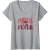 Womens WNBA Indiana Fever Courtside V-Neck T-Shirt(Heather Grey)