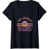 Womens WNBA Los Angeles Sparks Downtown V-Neck T-Shirt(Black)