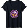 Womens WNBA Los Angeles Sparks Fan Base V-Neck T-Shirt(Black)