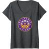 Womens WNBA Los Angeles Sparks Fan Base V-Neck T-Shirt(Dark Heather Grey)