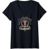 Womens WNBA New York Liberty Commissioner’s Cup 2023 Crown Affair V-Neck T-Shirt(Black)
