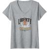 Womens WNBA New York Liberty Commissioner’s Cup 2023 Crown Affair V-Neck T-Shirt(Heather Grey)