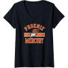Womens WNBA Phoenix Mercury Downtown V-Neck T-Shirt(Black)
