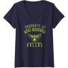 Womens WNBA Property Of Dallas Wings Licensed V-Neck T-Shirt(Navy Blue)