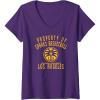 Womens WNBA Property Of Los Angeles Sparks Licensed V-Neck T-Shirt(Purple)