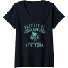 Womens WNBA Property Of New York Liberty Licensed V-Neck T-Shirt(Black)