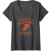 Womens WNBA Property Of Phoenix Mercury Licensed V-Neck T-Shirt(Dark Heather Grey)
