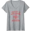 Womens WNBA Property Of Washington Mystics Licensed V-Neck T-Shirt(Heather Grey)