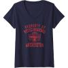 Womens WNBA Property Of Washington Mystics Licensed V-Neck T-Shirt(Navy Blue)
