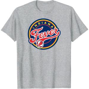 Indiana Fever WNBA Unisex-Adults & Kids Grey T-Shirt, Small, Short Sleeve, Round Neck, Loose Fit, Modern, Logo, Triblend, Sports Fan(Heather Grey)