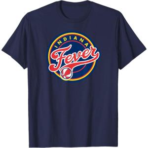 Indiana Fever WNBA Unisex-Adults & Kids Grey T-Shirt, Small, Short Sleeve, Round Neck, Loose Fit, Modern, Logo, Triblend, Sports Fan(Navy Blue)
