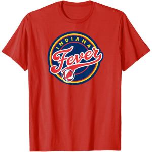 Indiana Fever WNBA Unisex-Adults & Kids Grey T-Shirt, Small, Short Sleeve, Round Neck, Loose Fit, Modern, Logo, Triblend, Sports Fan(Red)