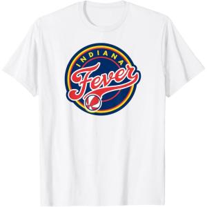 Indiana Fever WNBA Unisex-Adults & Kids Grey T-Shirt, Small, Short Sleeve, Round Neck, Loose Fit, Modern, Logo, Triblend, Sports Fan(White)